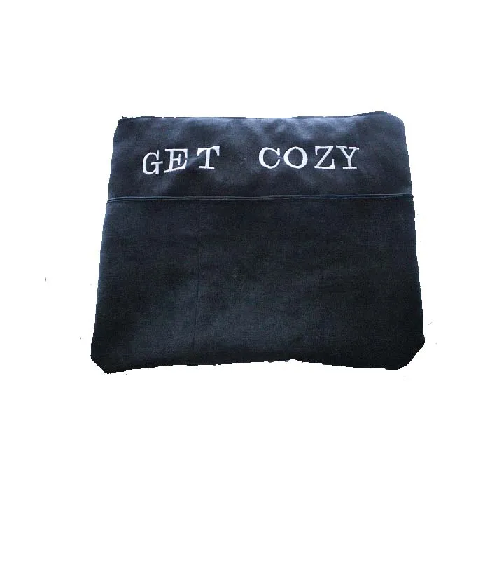 Remote Holder Pocket Pillow-Chenille/Upholstery Fabric