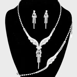 Rhinestone Crystal Necklace Set | 191386