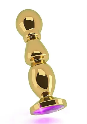 Rich R2 Gold Metal Plug - 4.8 Inch - Purple Sapphire