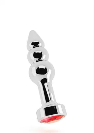 Rich R7 Silver Metal Plug - 3.9 Inch - Red Sapphire
