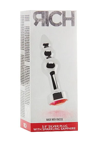 Rich R7 Silver Metal Plug - 3.9 Inch - Red Sapphire
