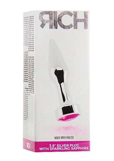 Rich R9 Silver Metal Plug - 3.9 Inch - Pink Sapphire