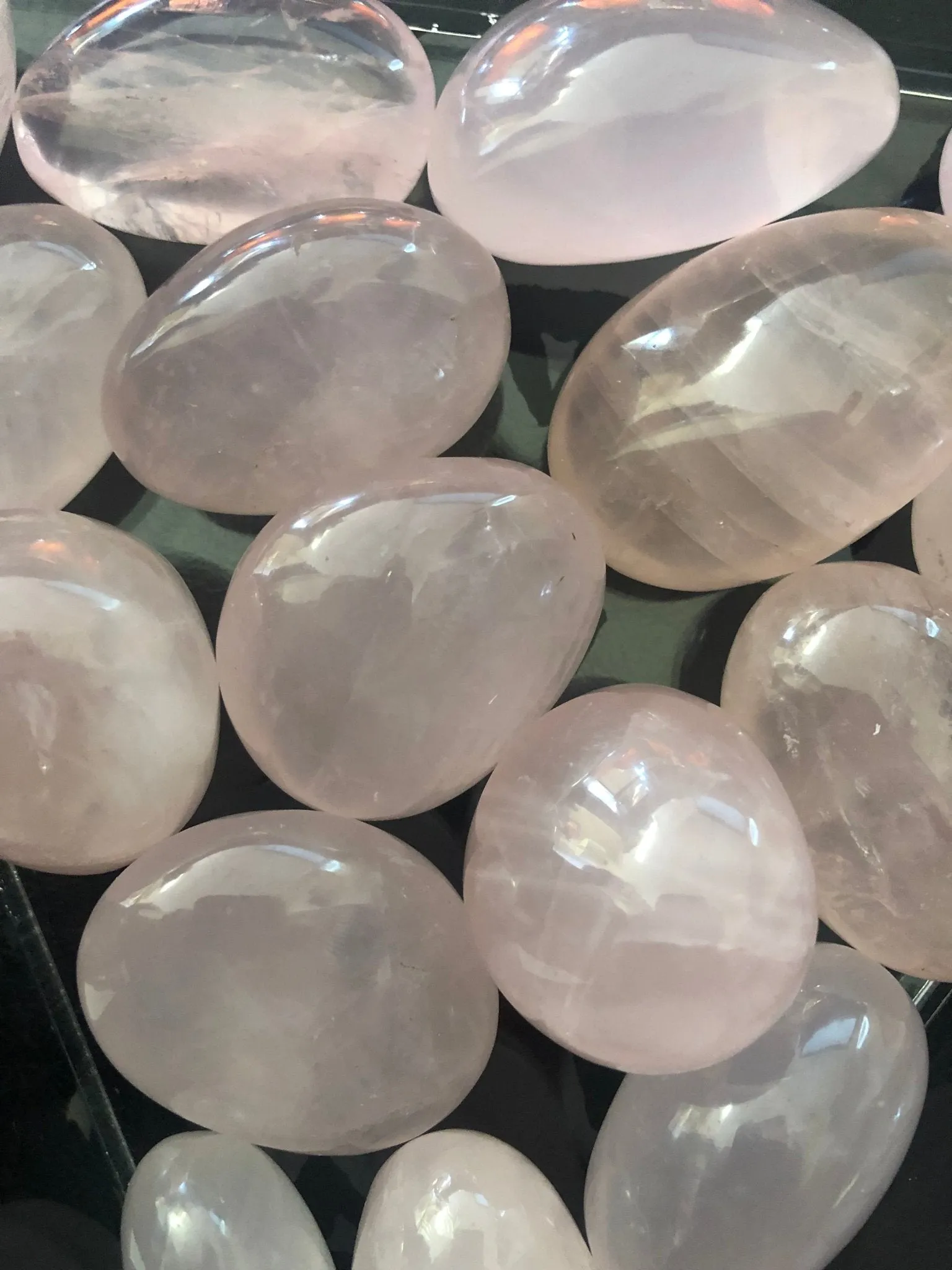 Rose Quartz palm stone