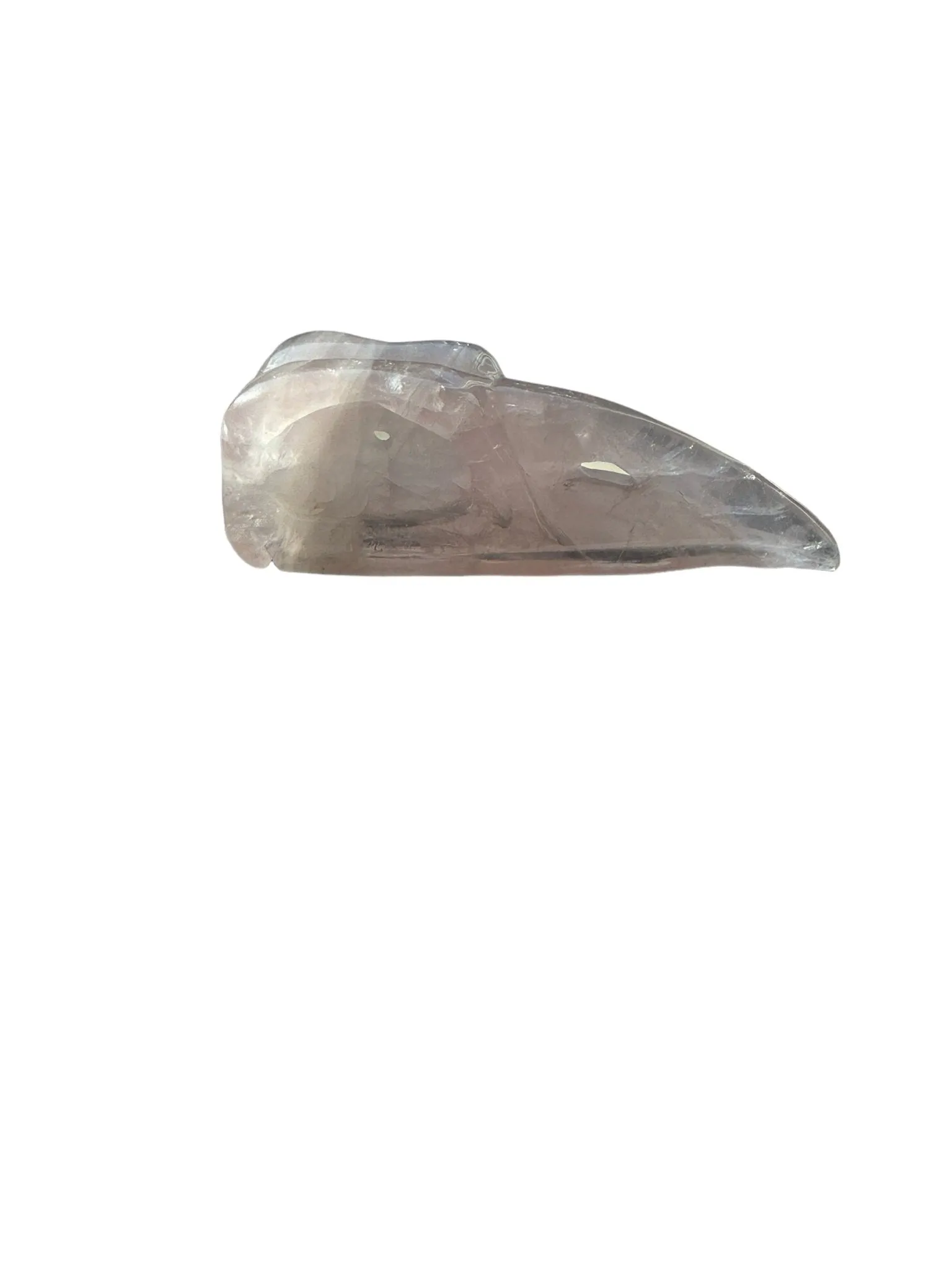 Rose Quartz Raven Skull