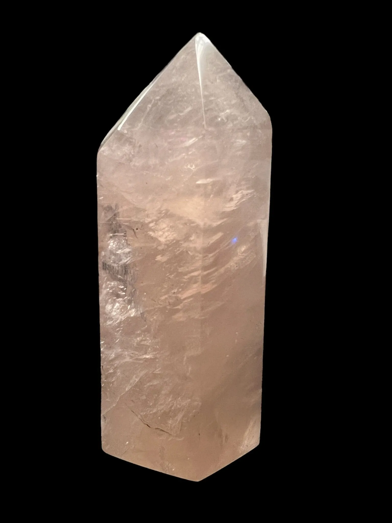 Rose Quartz Towers - Deep Pink Crystal Tower