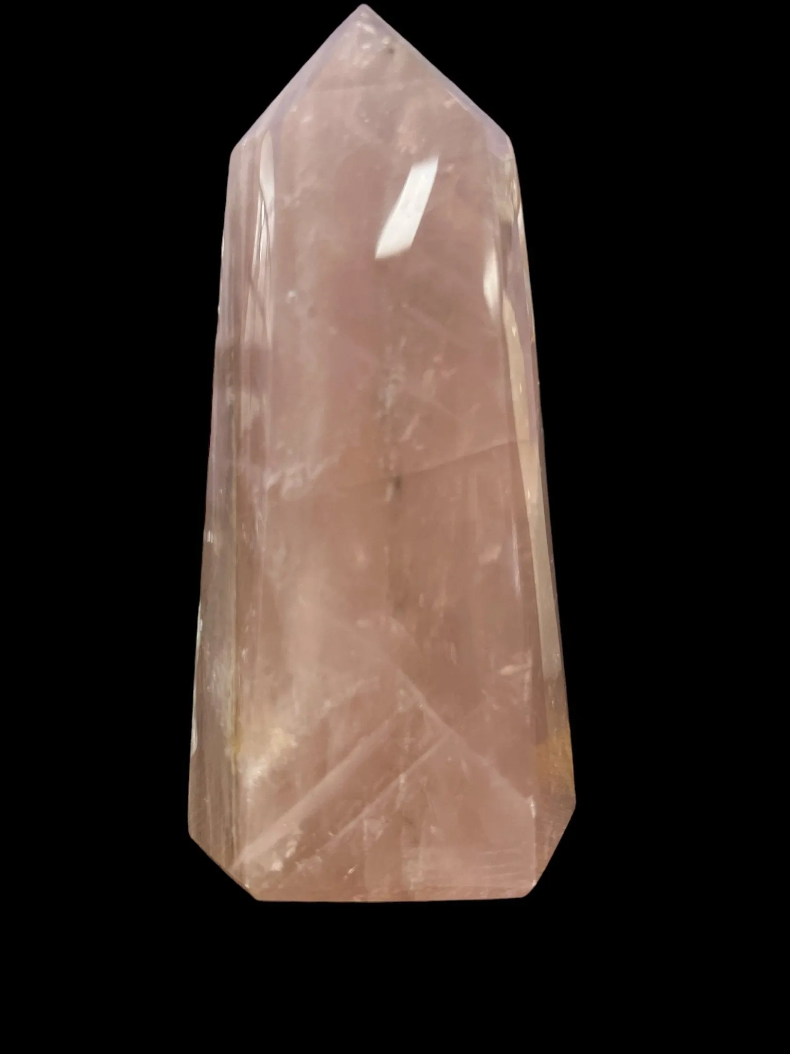 Rose Quartz Towers - Deep Pink Crystal Tower