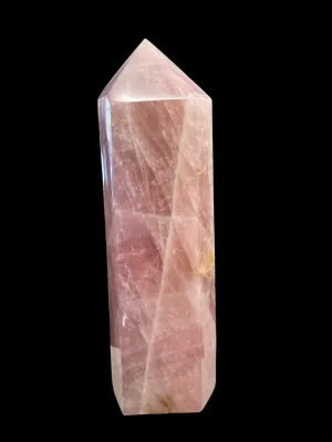 Rose Quartz Towers - Deep Pink Crystal Tower