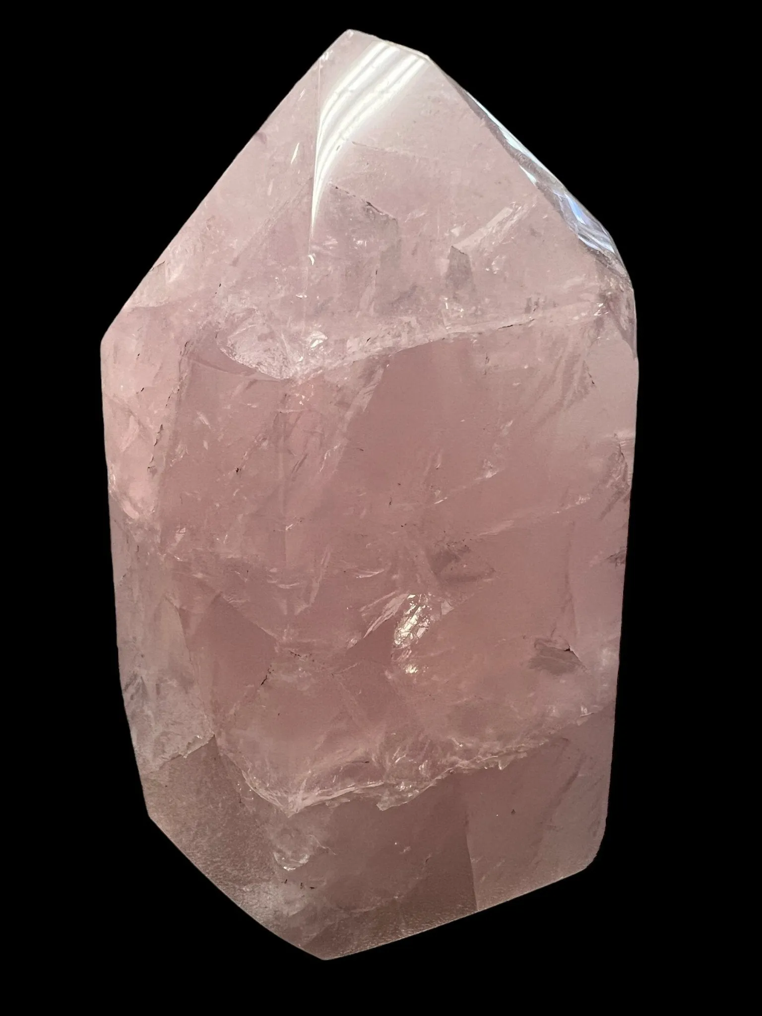 Rose Quartz Towers - Deep Pink Crystal Tower
