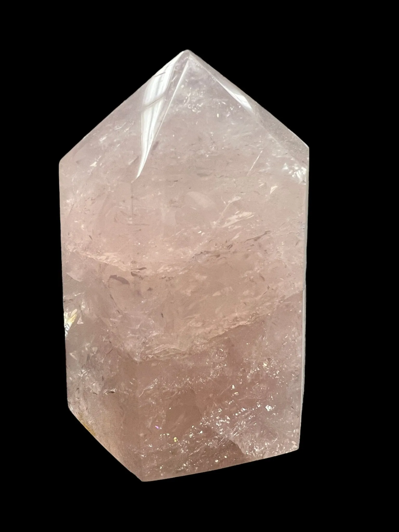 Rose Quartz Towers - Deep Pink Crystal Tower