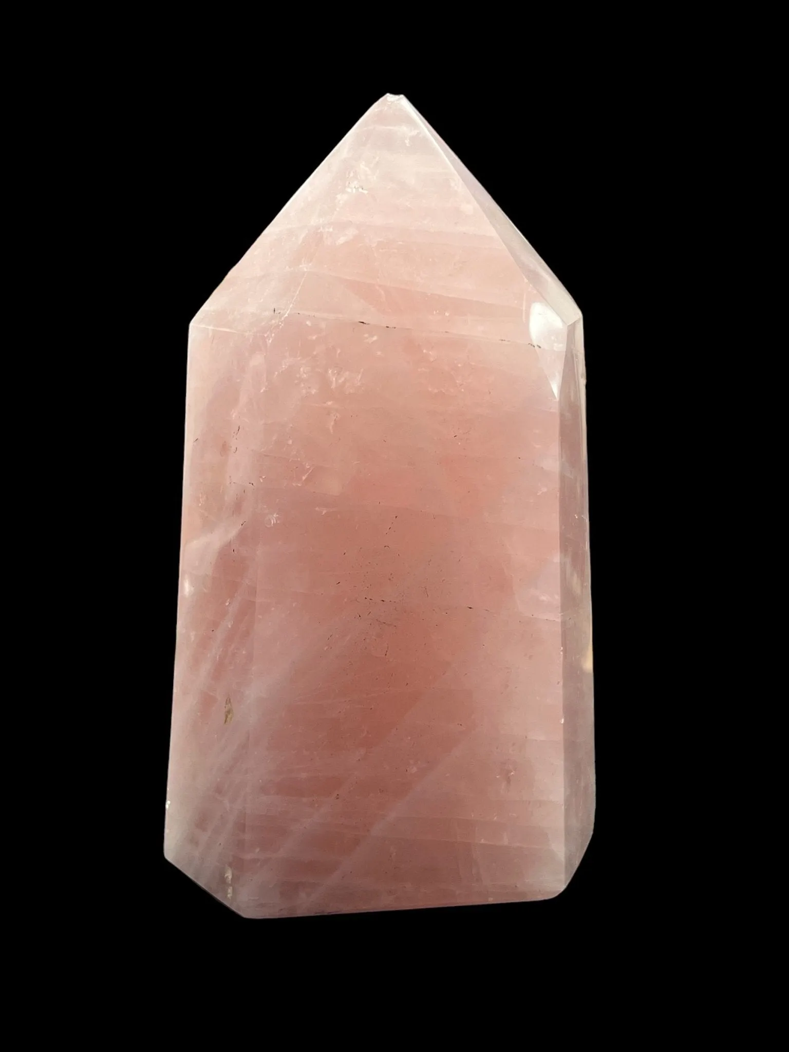 Rose Quartz Towers - Deep Pink Crystal Tower