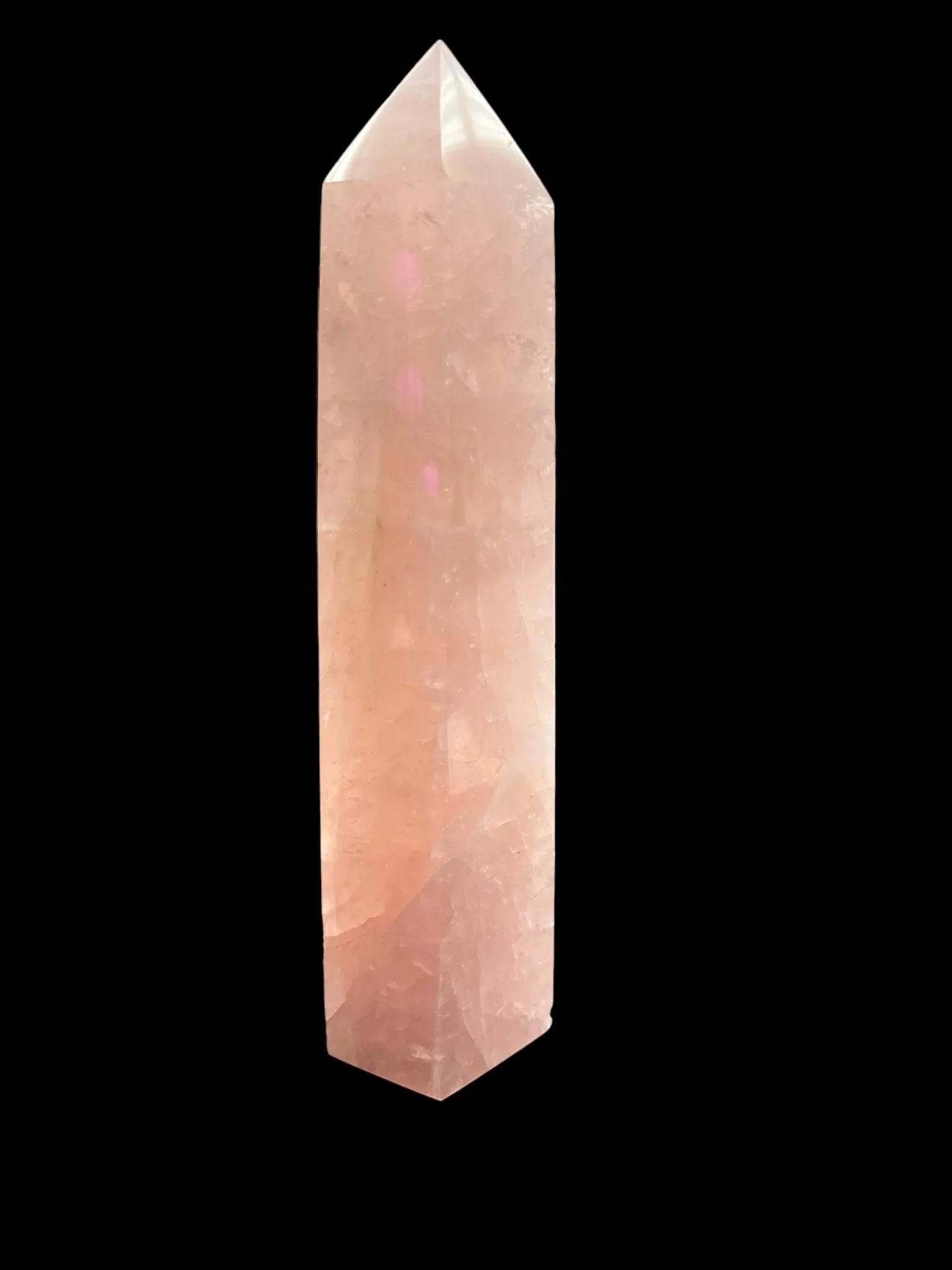 Rose Quartz Towers - Deep Pink Crystal Tower