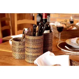 Round Four Section Flatware Holder & Organizer