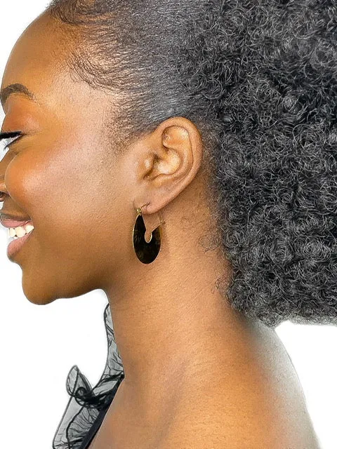 Round Geometric Hoop Earrings