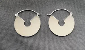 Round Geometric Hoop Earrings