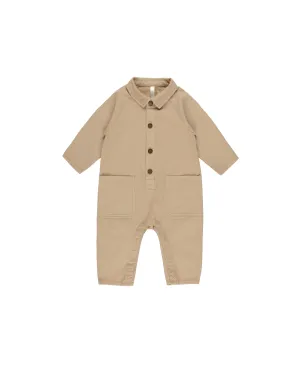 RYLEE   CRU Collared Baby Jumpsuit || Gold