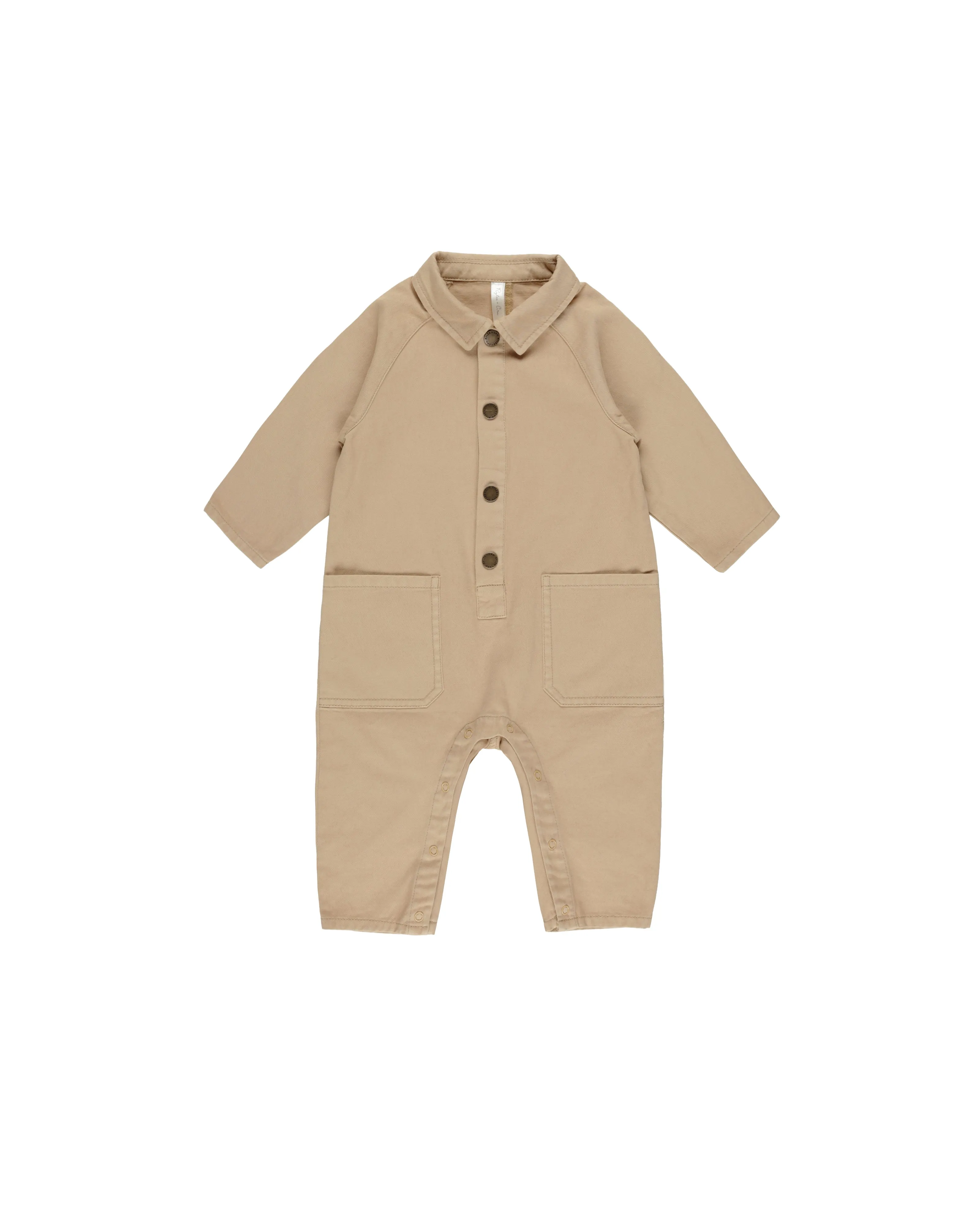RYLEE   CRU Collared Baby Jumpsuit || Gold
