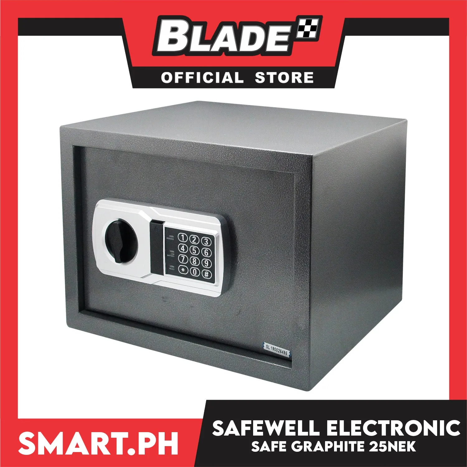 Safewell Electronic Digital Safe 25NEK (Grey) -Security Key Safe Storage Box Good for Home and Office Use