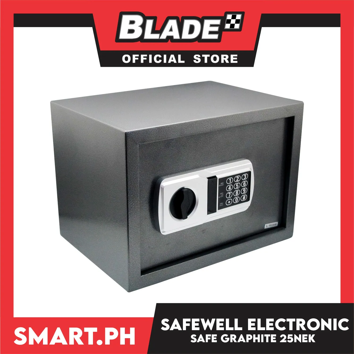 Safewell Electronic Digital Safe 25NEK (Grey) -Security Key Safe Storage Box Good for Home and Office Use