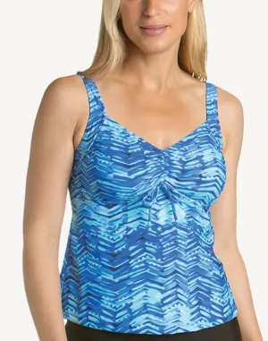 Santa Barbara Ruched Front Tankini Top
