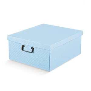 Scatola Matellassè Azzurro con Manici 47 x 42 x 21 cm