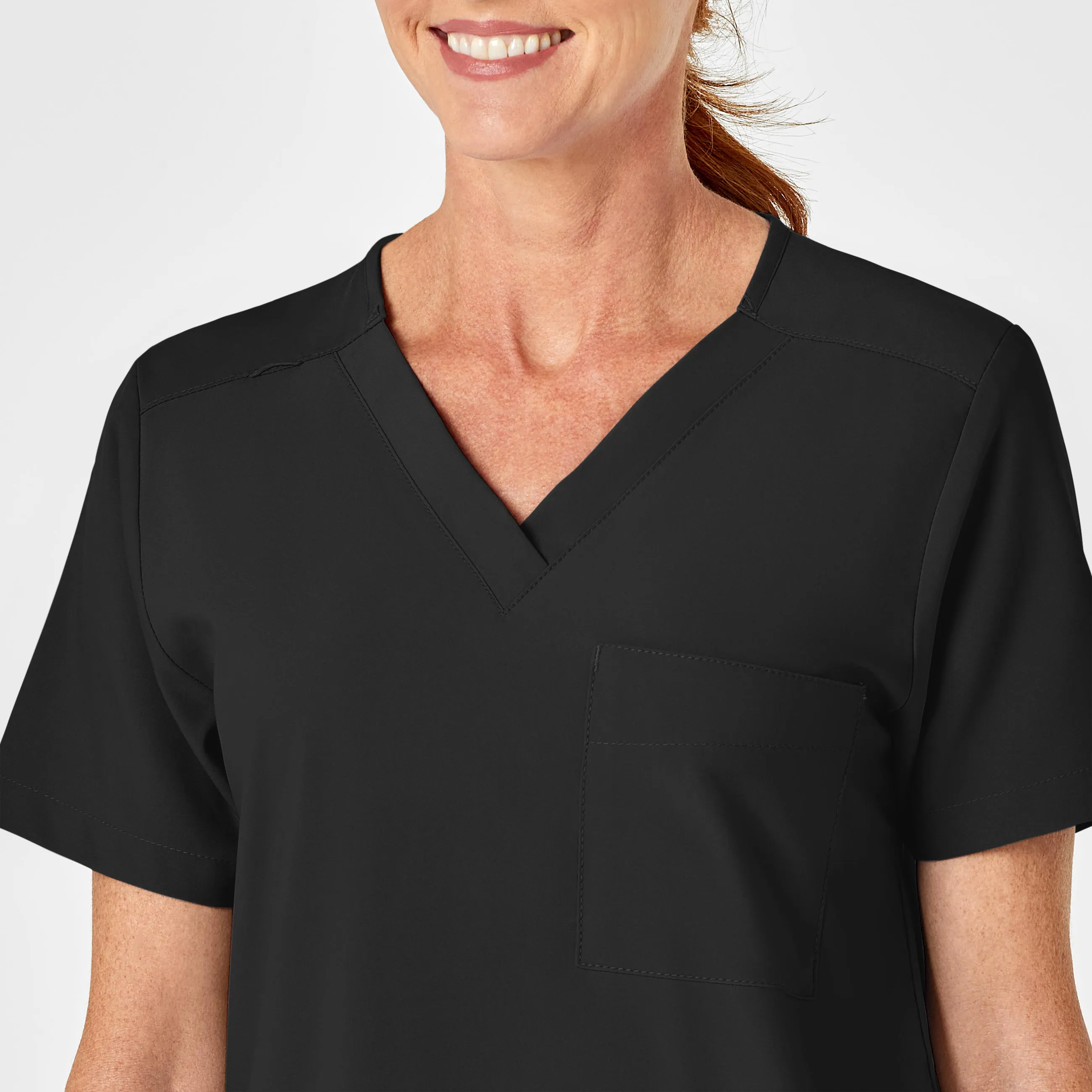 SCC W123 Unisex 4 Pocket Utility Scrub Top With Logo