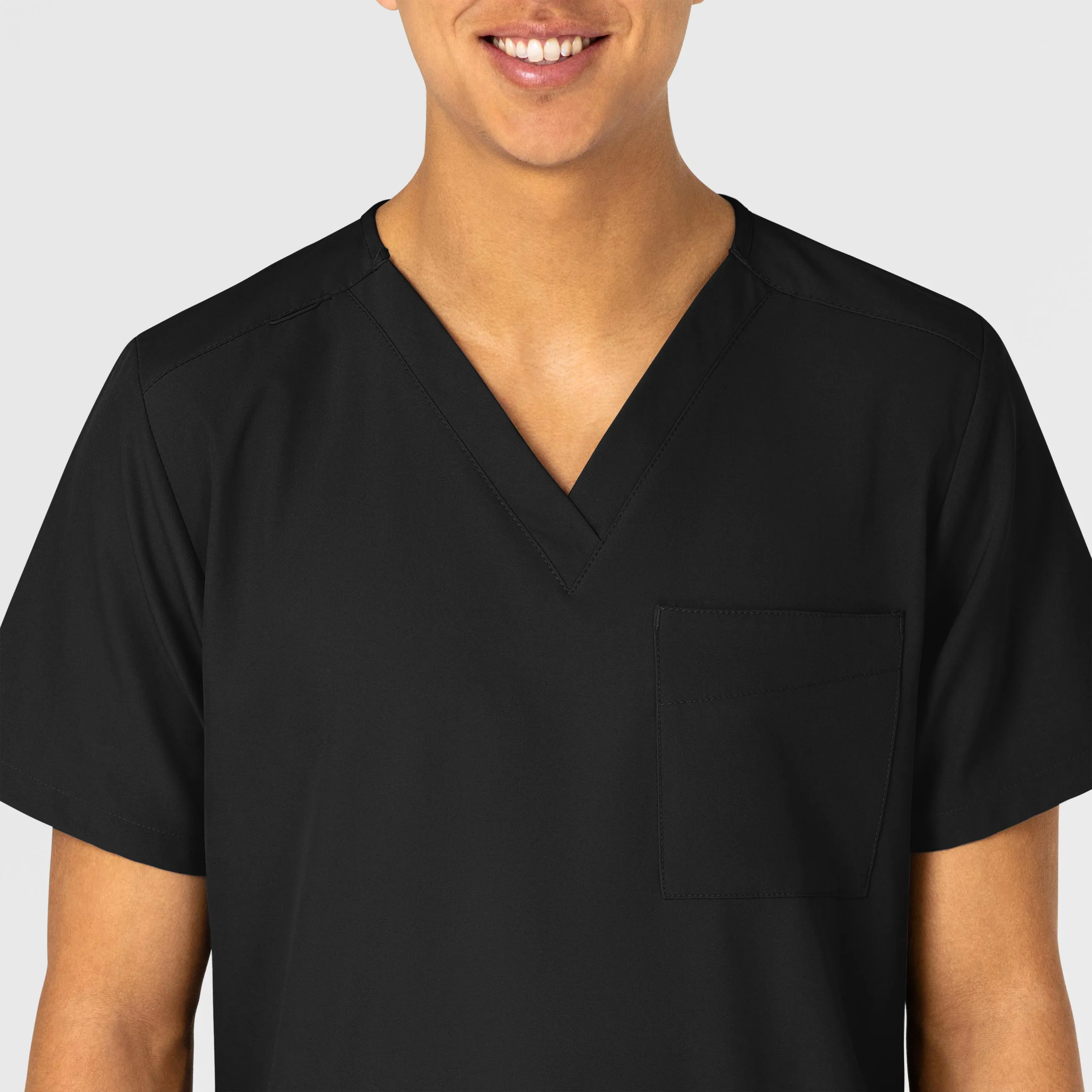 SCC W123 Unisex 4 Pocket Utility Scrub Top With Logo