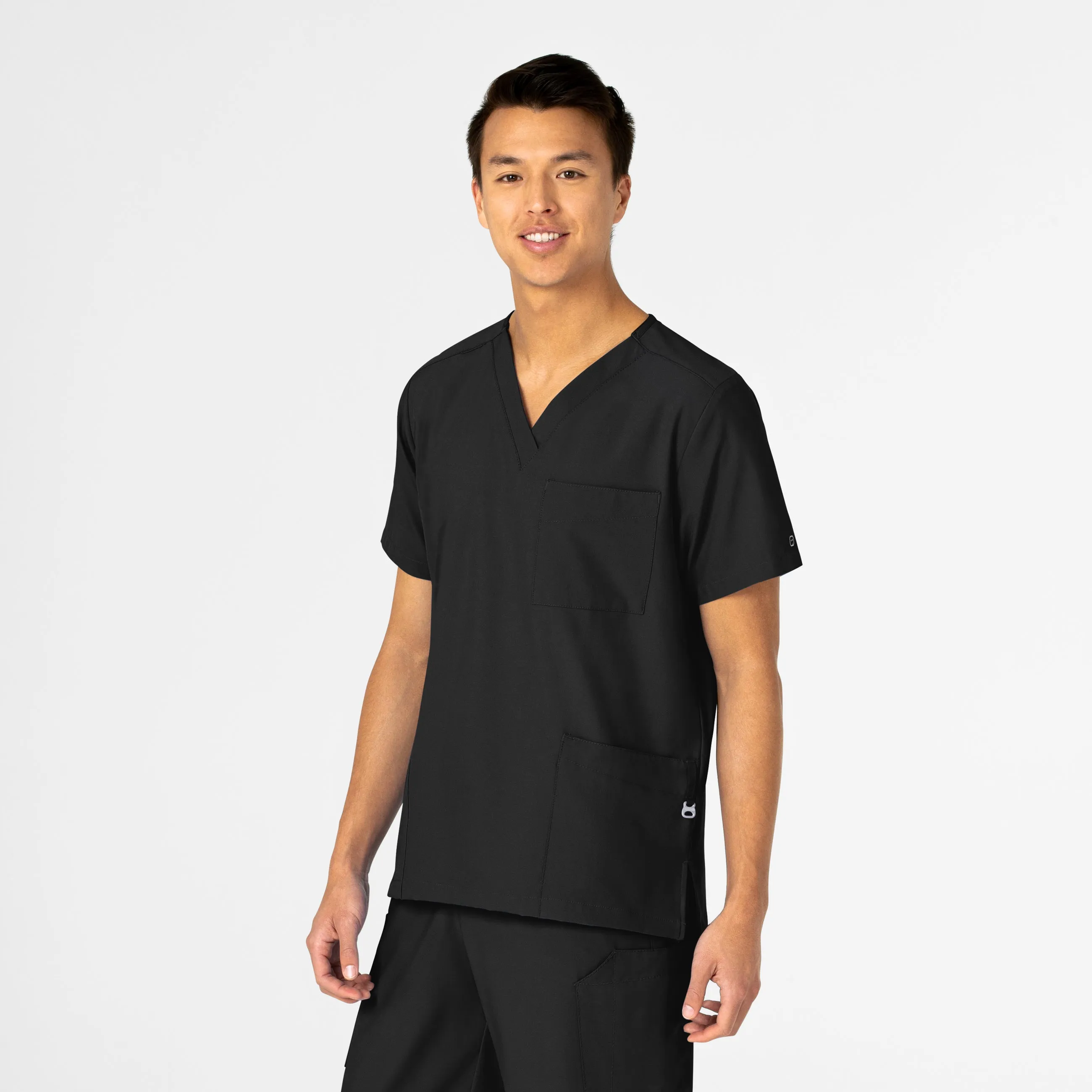 SCC W123 Unisex 4 Pocket Utility Scrub Top With Logo
