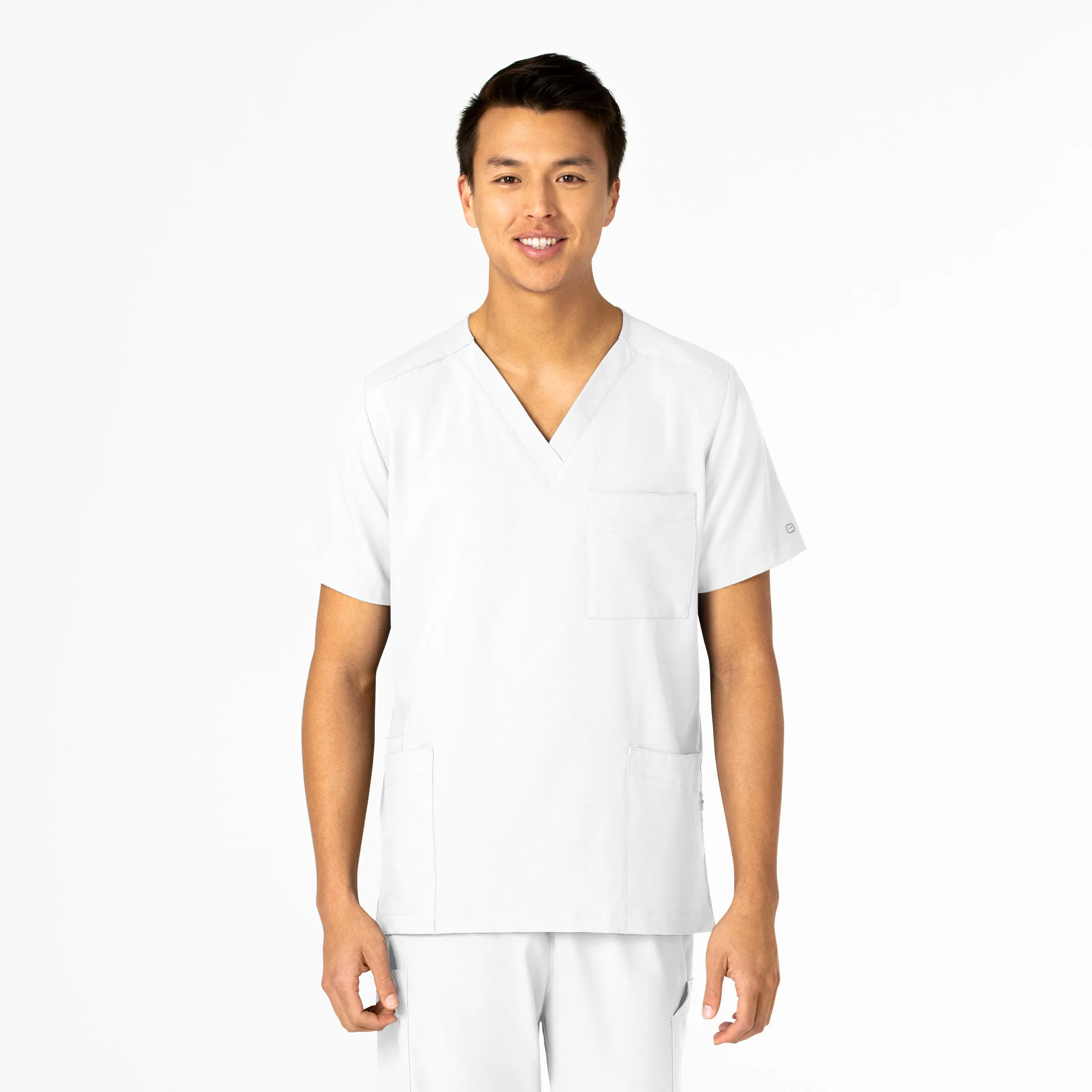 SCC W123 Unisex 4 Pocket Utility Scrub Top With Logo