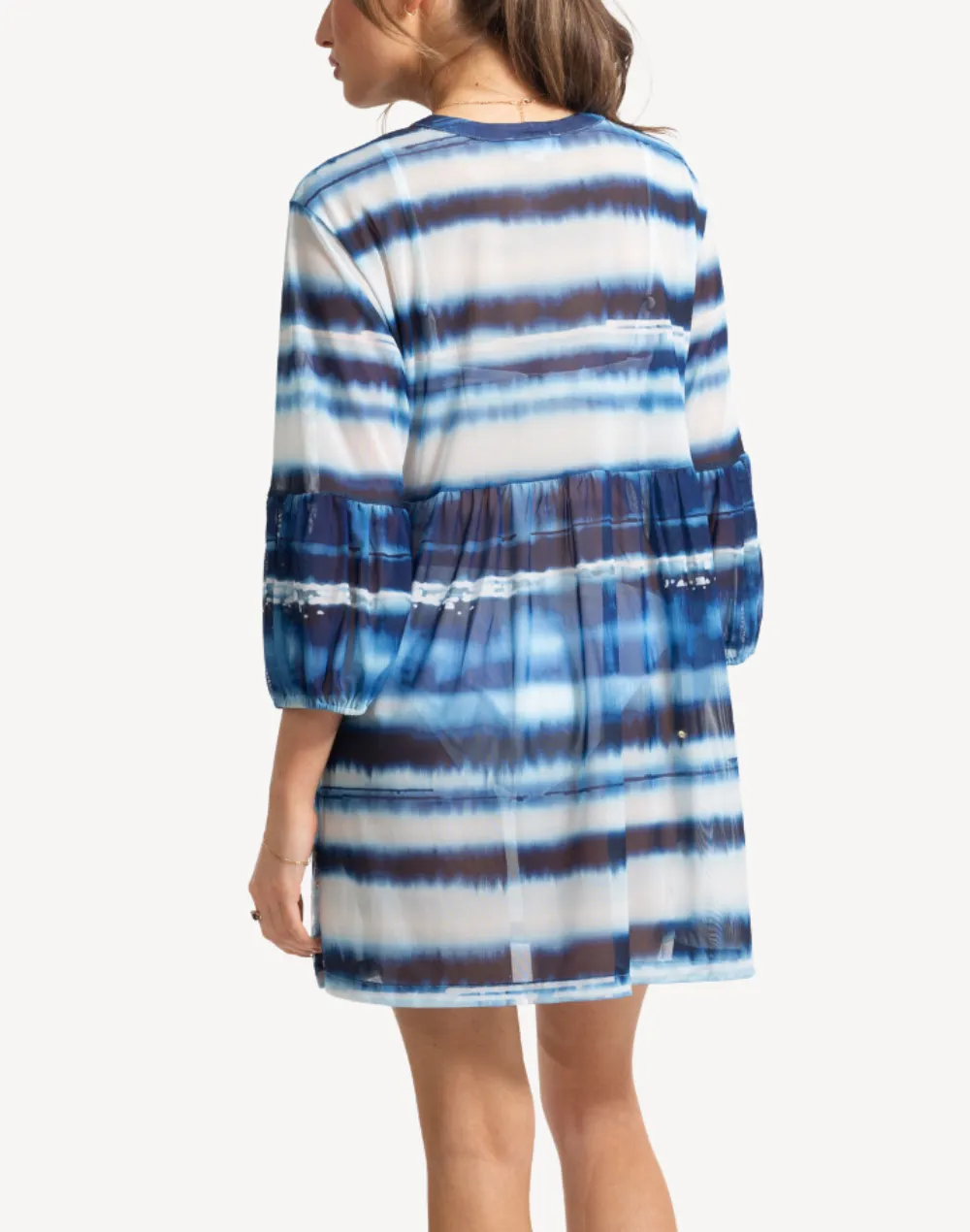 Seascape Mesh Lace Front Tunic Cover Up