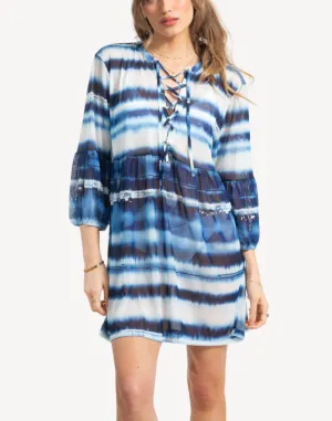 Seascape Mesh Lace Front Tunic Cover Up