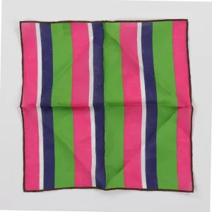 Seaward & Stearn Linen Pocket Square - Multi Stripe
