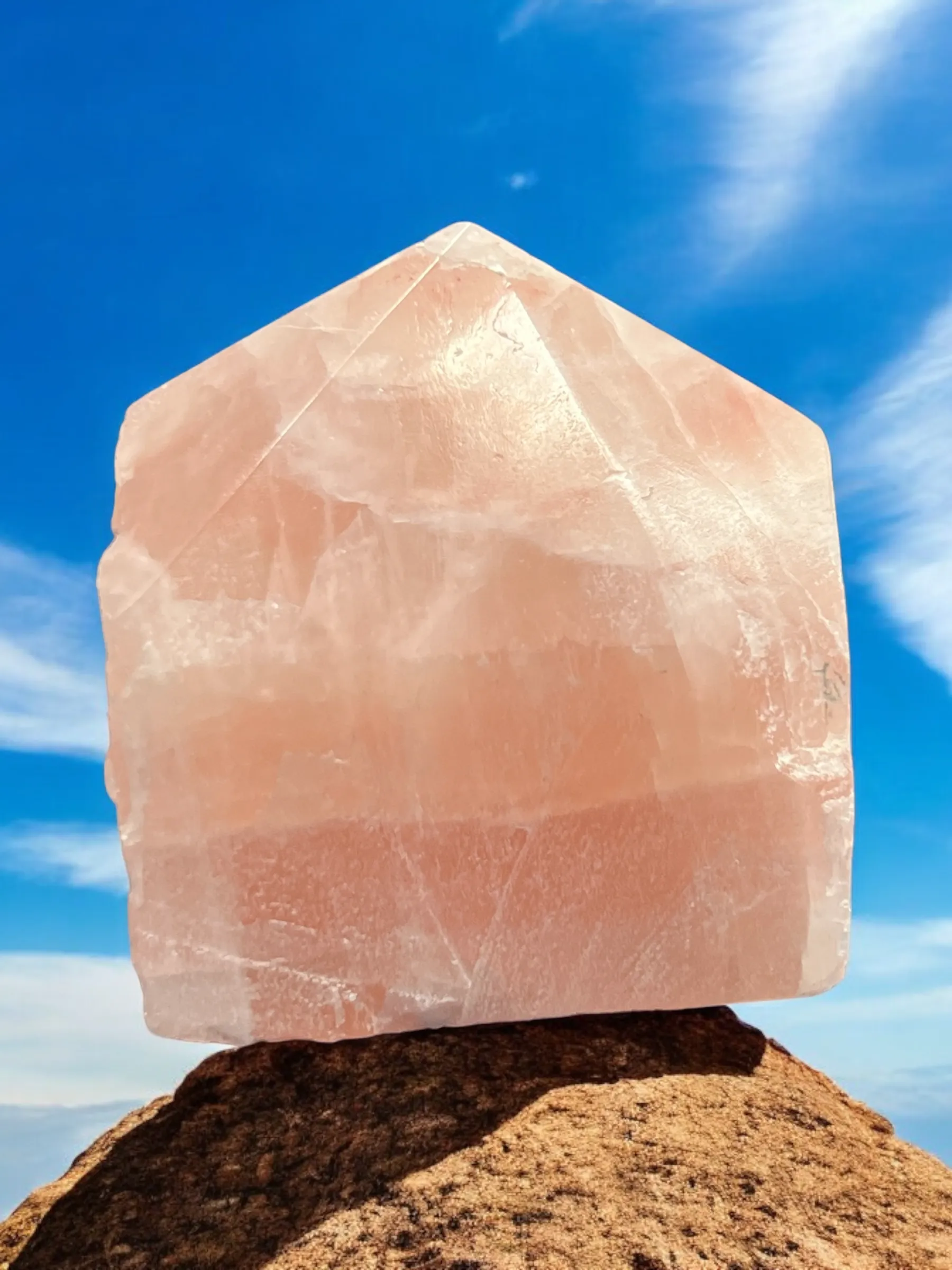 Semi-Polished Gemstone Crystal Points