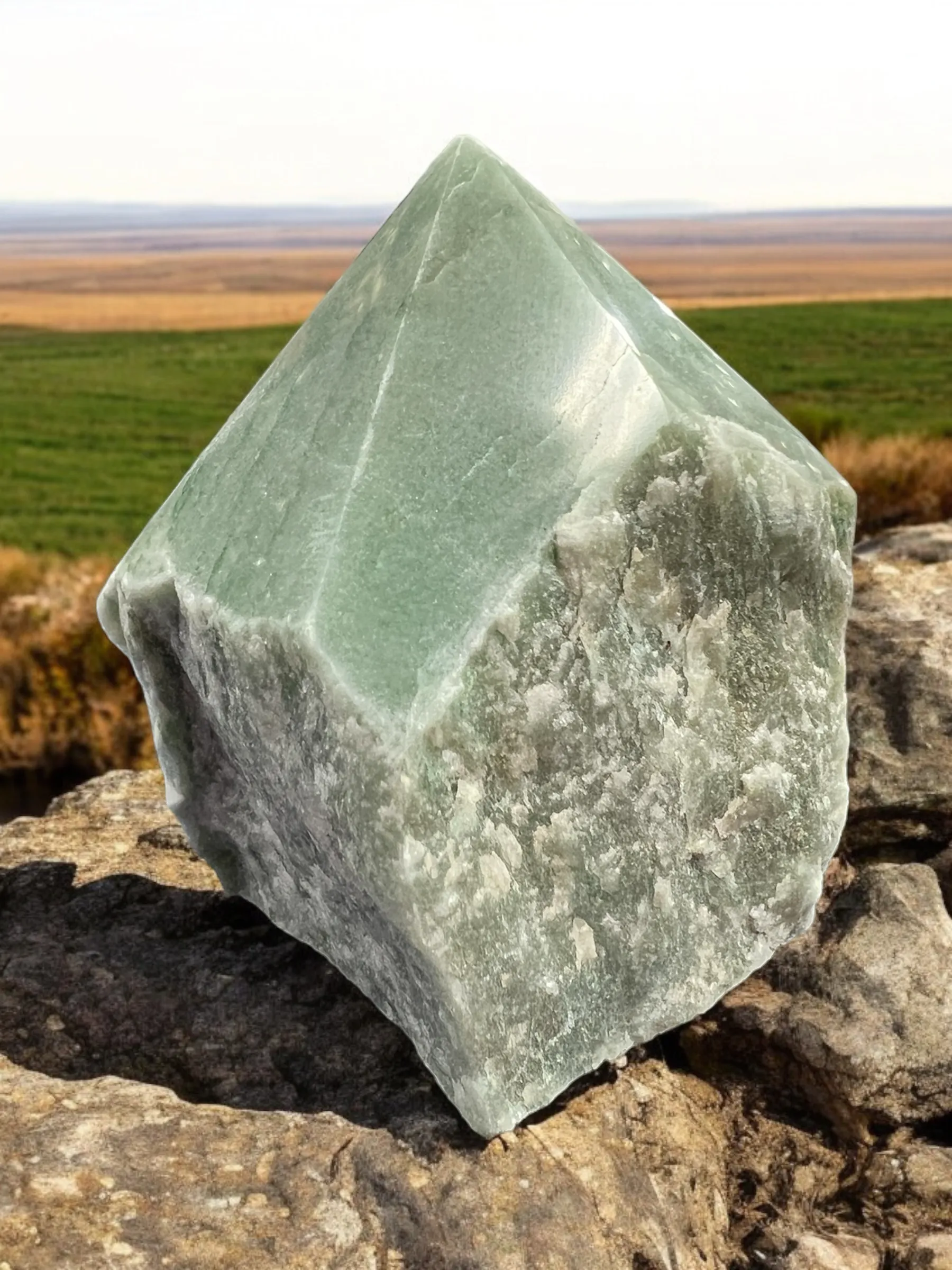 Semi-Polished Gemstone Crystal Points