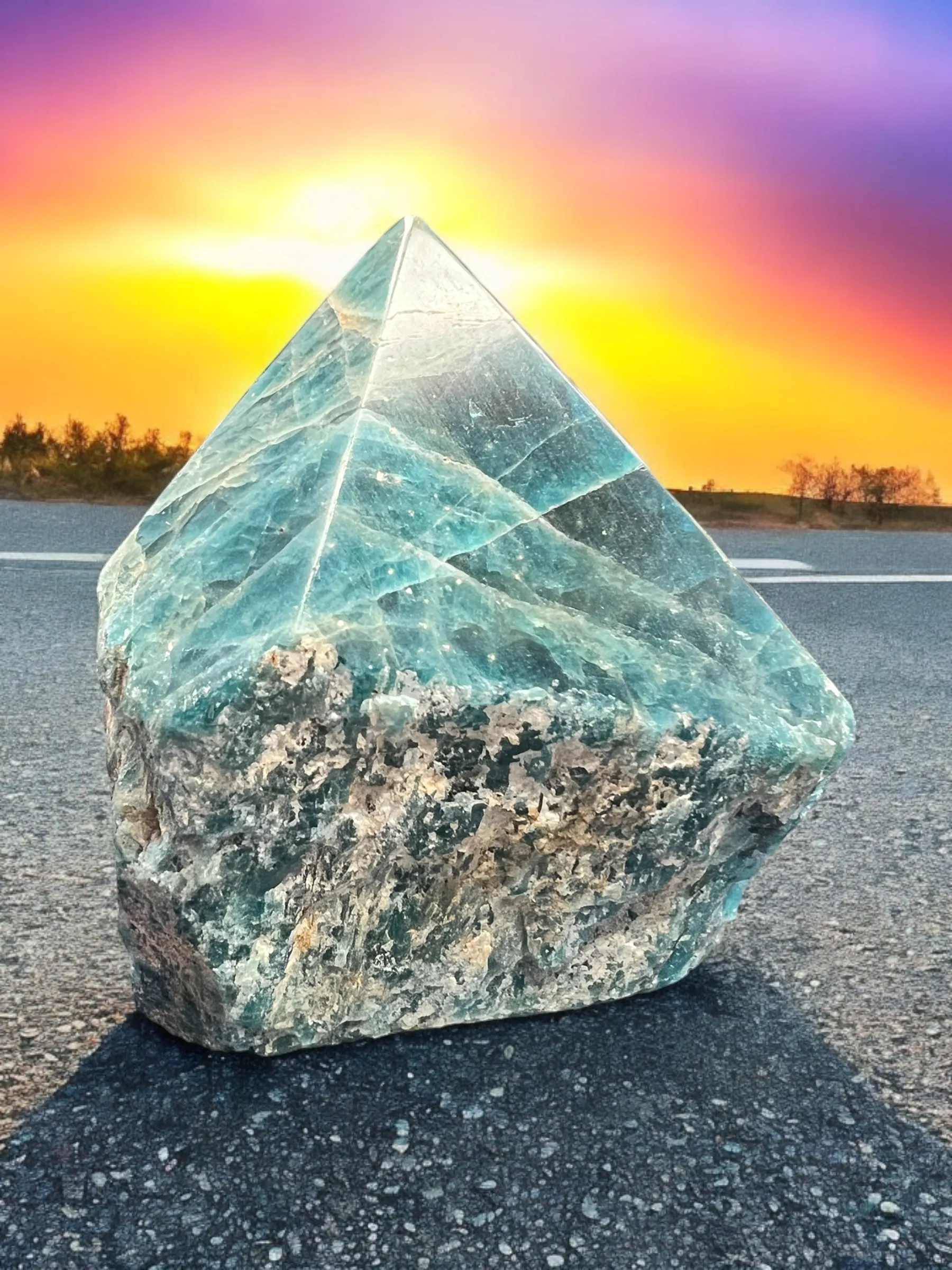 Semi-Polished Gemstone Crystal Points
