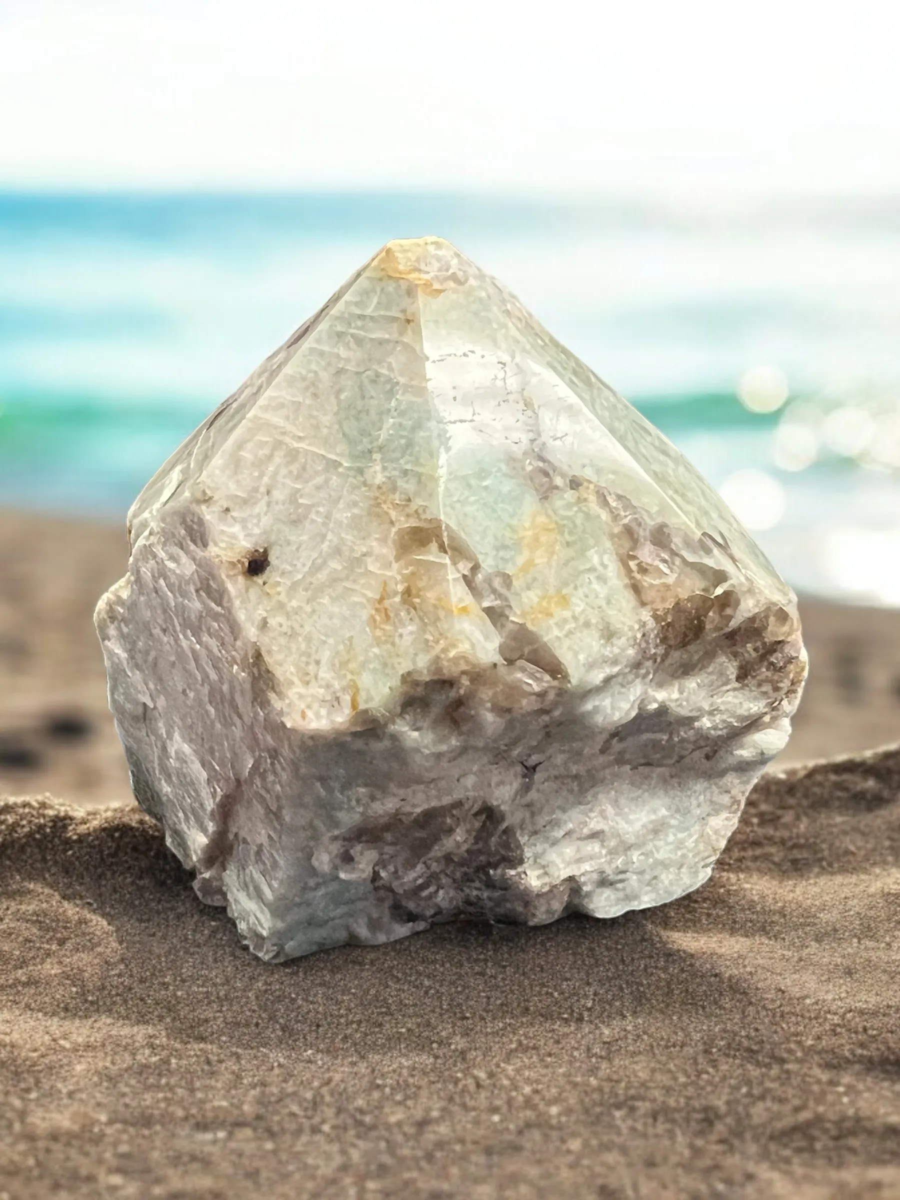 Semi-Polished Gemstone Crystal Points