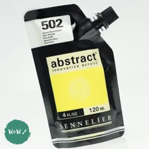 Sennelier ABSTRACT Acrylic Satin 120ml pouch - 502 - FLUORESCENT YELLOW