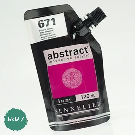 Sennelier ABSTRACT Acrylic Satin 120ml pouch - 671 - DEEP MAGENTA