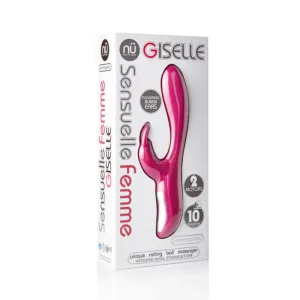 Sensuelle Femme Giselle 10 3 Function Rechargeable Rabbit Massager - Magenta