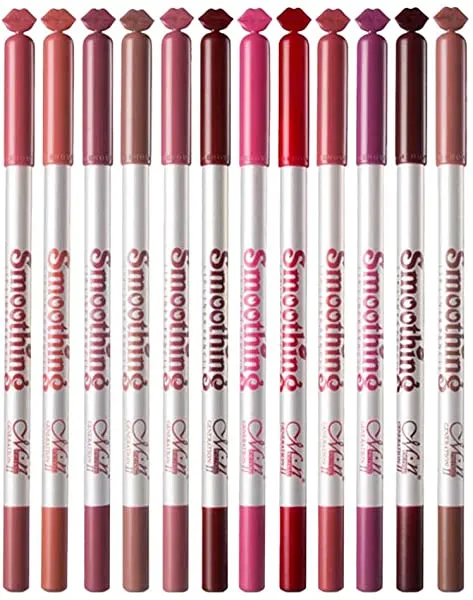 shamjina 12 Colors Pencils Lipliner, Professional And Waterproof Lip Liner