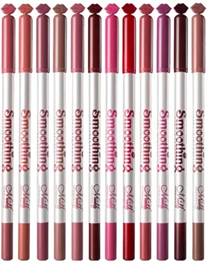 shamjina 12 Colors Pencils Lipliner, Professional And Waterproof Lip Liner