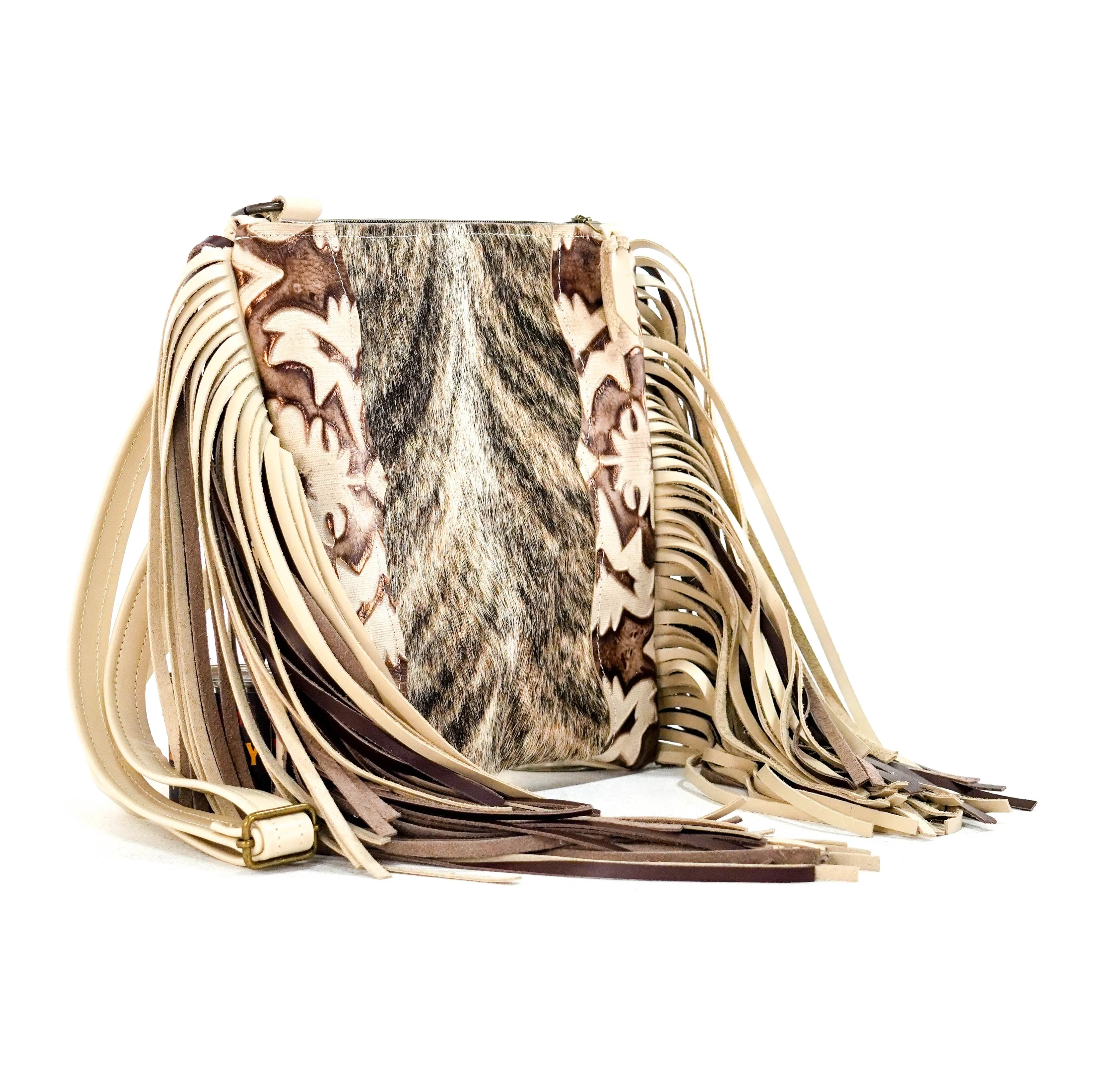 Shania - Brindle w/ Ivory & Brown Laredo