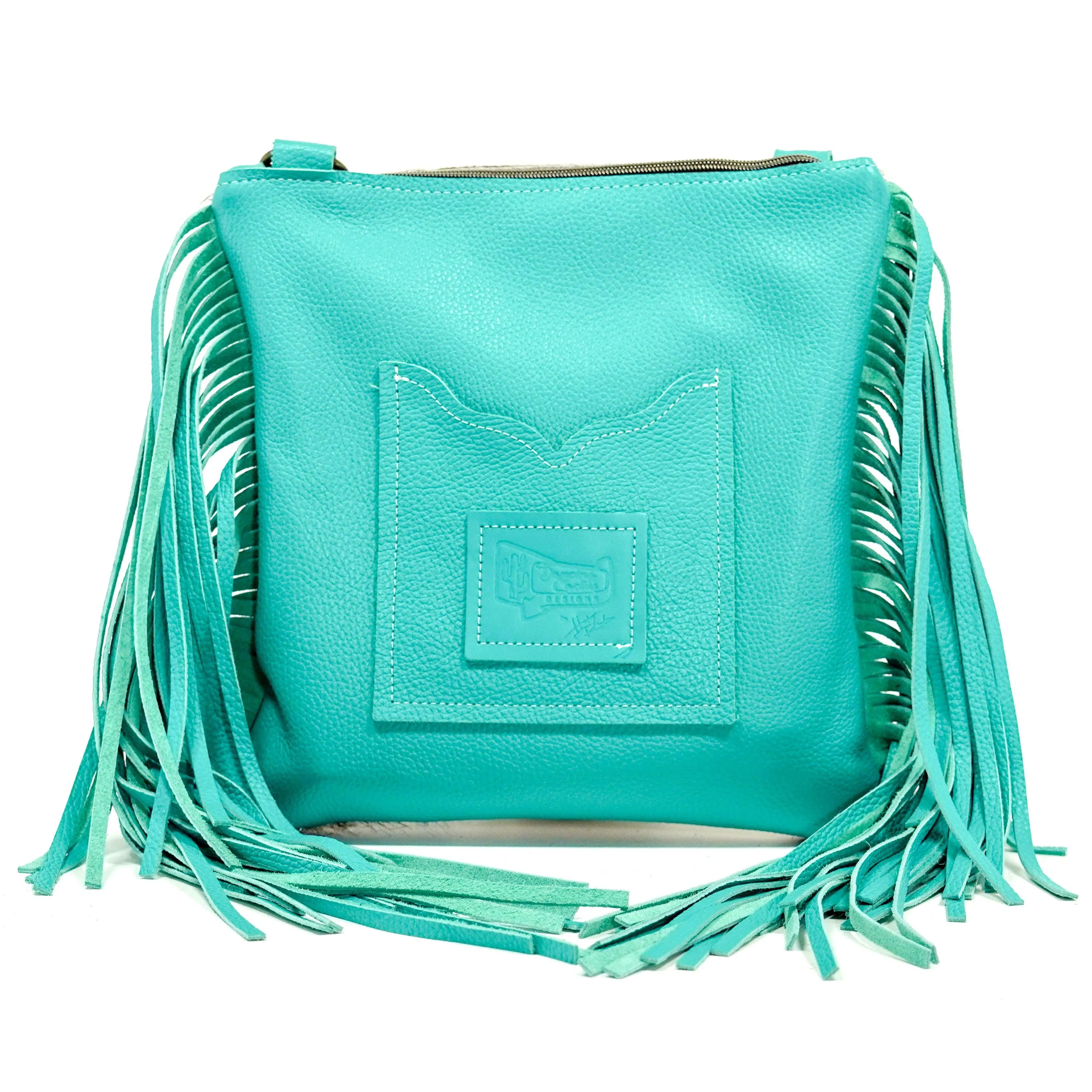 Shania - Tricolor w/ Turquoise Feathers