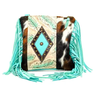 Shania - Tricolor w/ Turquoise Feathers