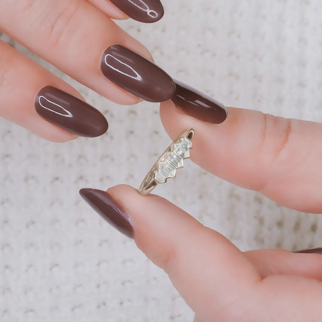 Shining Armor Dainty Natural   Diamond Engagement Ring