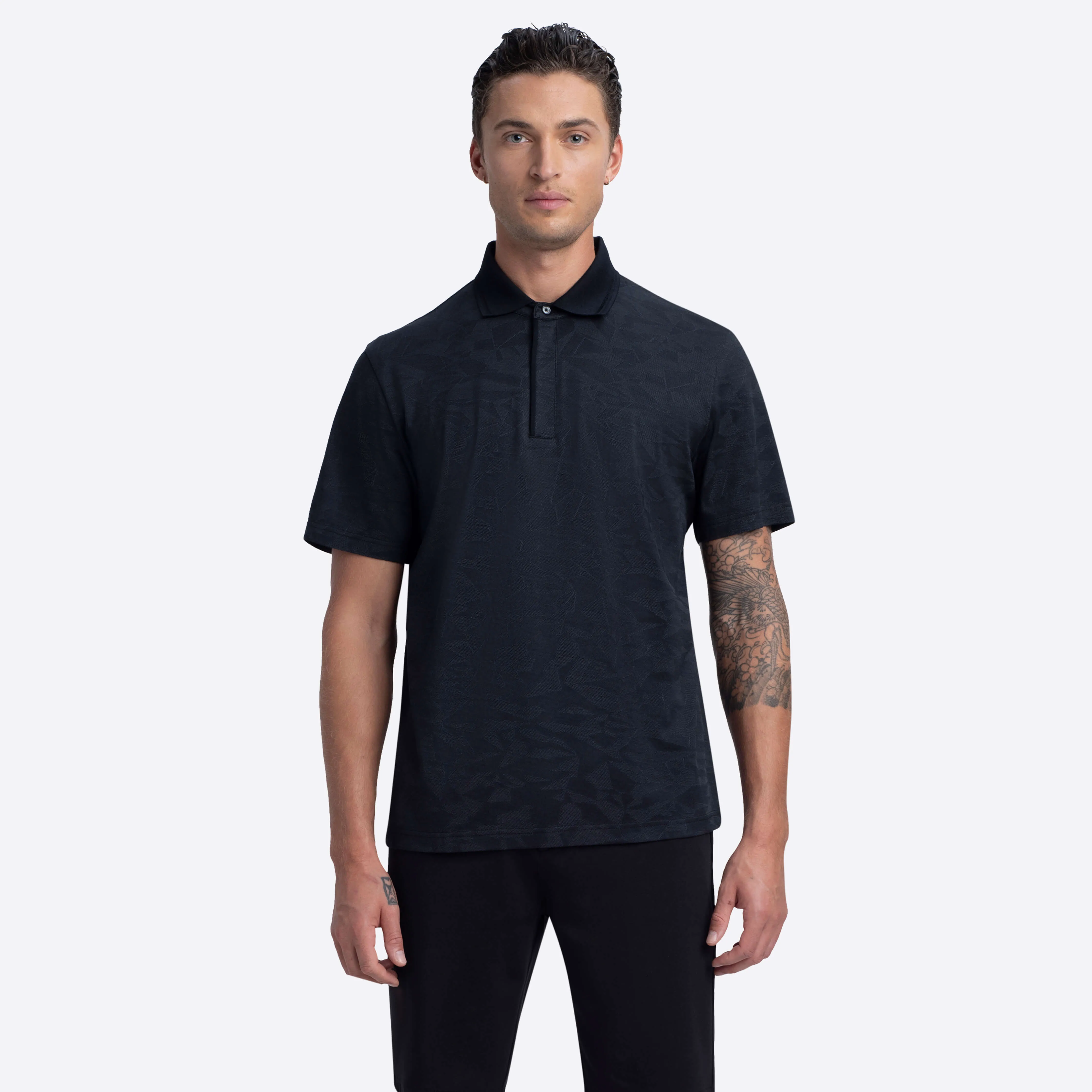 Short Sleeve Quarter Zip Polo