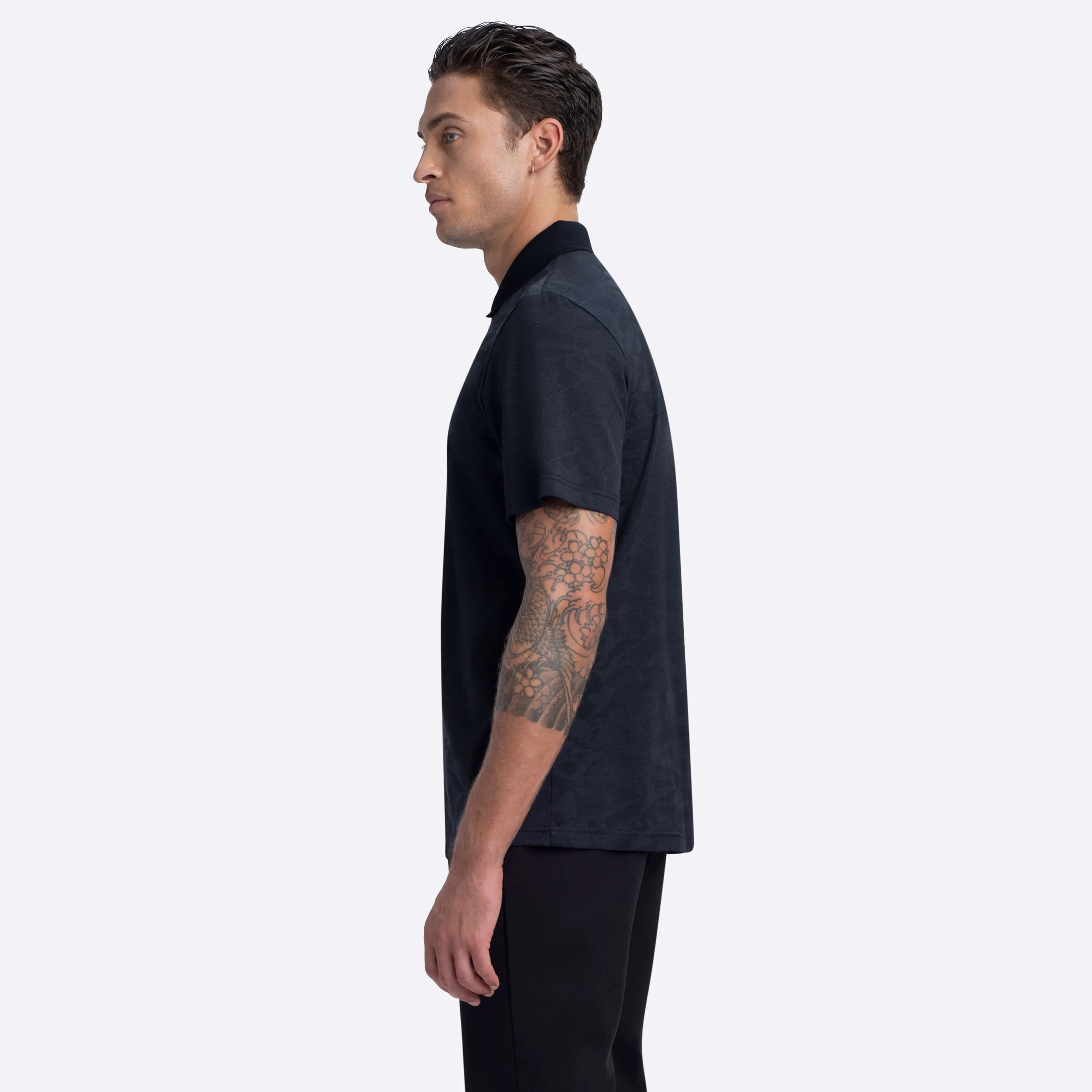 Short Sleeve Quarter Zip Polo