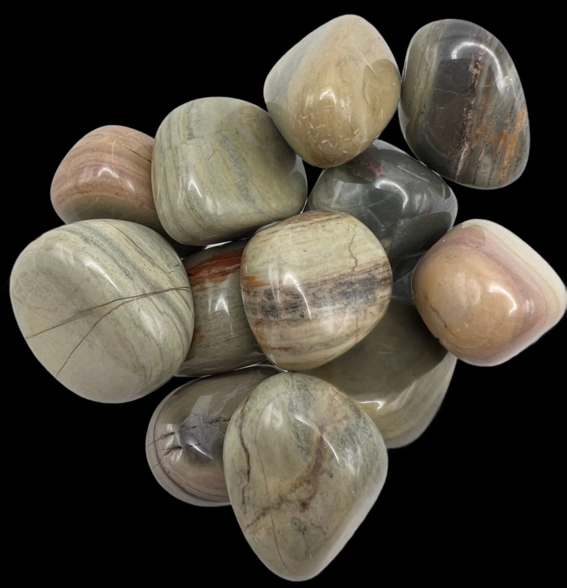 Silver Mist Jasper Tumble - Aligns Chakras