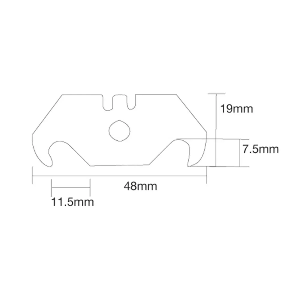 Silverline Hooked Utility Blades 10pk 0.6mm 282409
