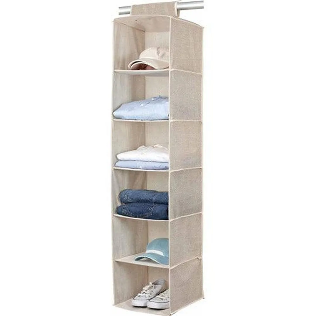 Simplify 6 Shelf Closet Organizer in Nonwoven Faux Jute