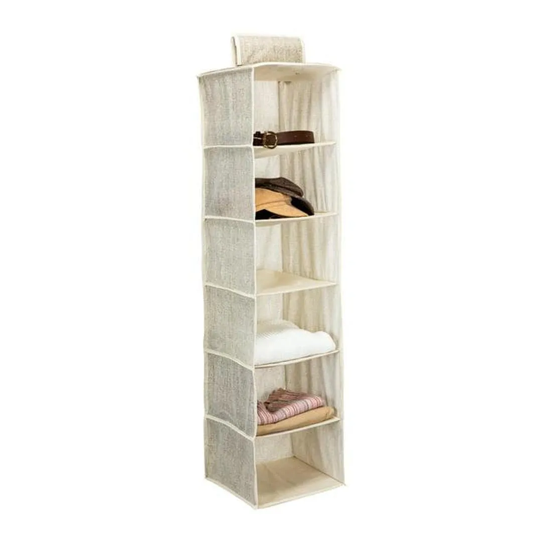 Simplify 6 Shelf Closet Organizer in Nonwoven Faux Jute
